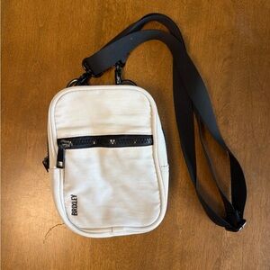 Brixley Cream Crossbody Bag with Black Strap